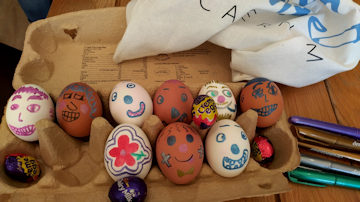 Decorated eggs for Easter!